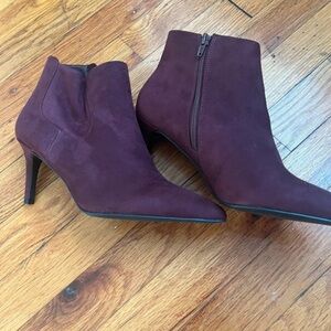 Alfani Burgundy Ankle Booties